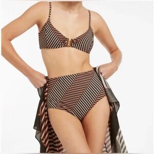 NWT! JETS RAYA BANDEAU TOBACCO 2-PIECE